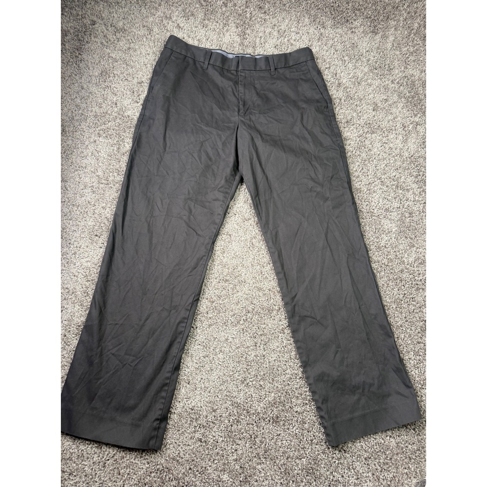 Gap Khakis Mens 34x32 Tailored Relaxed Fit Pants Gray Chino Trousers Workwear